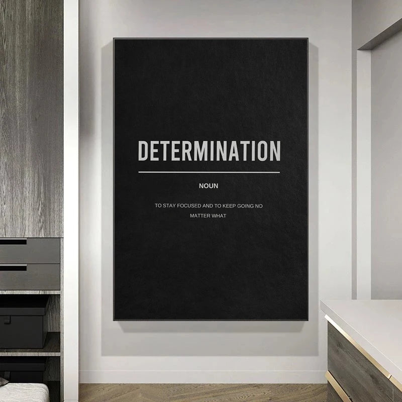 Success Definition Posters Black and White Wall Art Fine Art Canvas Prints Motivational Daily Mantra Pictures For Living Room Bedroom Study Room Wall Decor