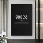 Success Definition Posters Black and White Wall Art Fine Art Canvas Prints Motivational Daily Mantra Pictures For Living Room Bedroom Study Room Wall Decor