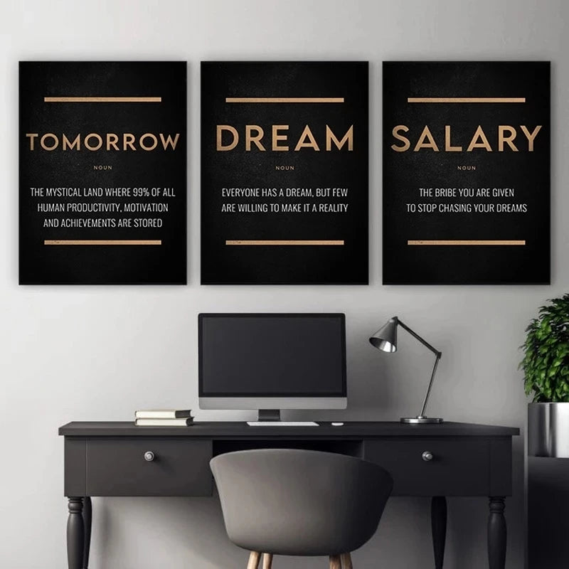 Success Grit Dream Hustle Quotes Posters Motivational Wall Art Fine Art Canvas Prints Daily Inspiration Pictures For Living Room Office Decor 2025