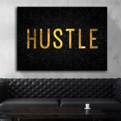 Success Hustle Quotes Posters Wall Art Fine Art Canvas Prints Inspirational Motivation Art For Home/Office Success Wall Art Decor