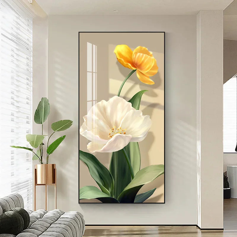 Summer Flowers Colorful Floral Wall Art Fine Art Canvas Prints Modern Botanical Pictures For Living Room Dining Room Foyer Art Decor 2025 01