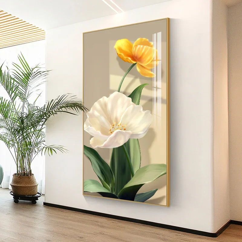 Summer Flowers Colorful Floral Wall Art Fine Art Canvas Prints Modern Botanical Pictures For Living Room Dining Room Foyer Art Decor 2025 02