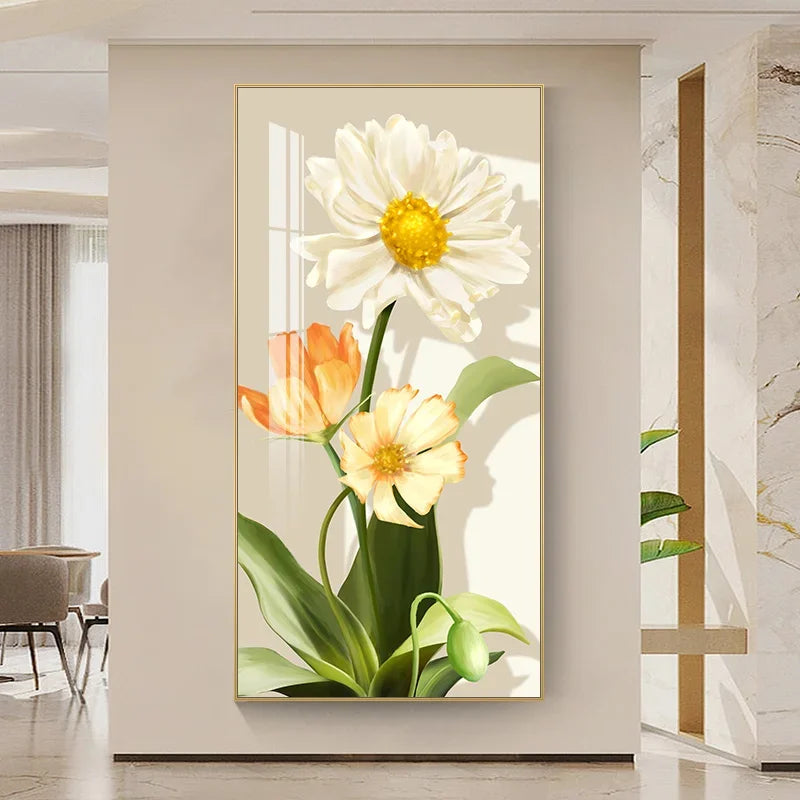 Summer Flowers Colorful Floral Wall Art Fine Art Canvas Prints Modern Botanical Pictures For Living Room Dining Room Foyer Art Decor 2025 04