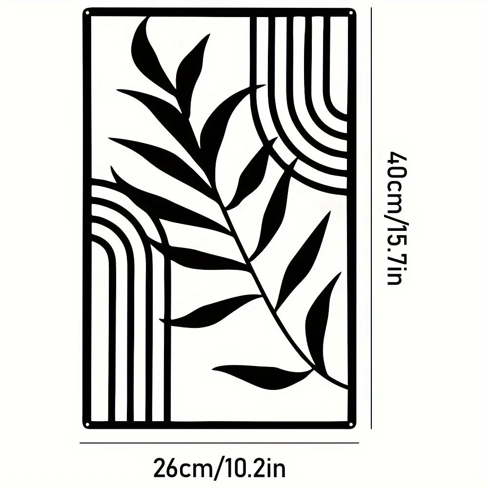 Sun Moon Landscape Abstract Botanical Metal Wall Art Plaques 3d Crafted Iron Art Wall Decoration For Living Room Home Decor