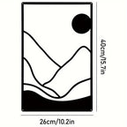Sun Moon Landscape Abstract Botanical Metal Wall Art Plaques 3d Crafted Iron Art Wall Decoration For Living Room Home Decor