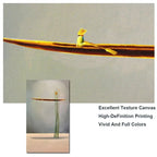 Surreal Abstract Auspicious Golden Boat Wall Art Fine Art Canvas Prints Modern Art For Living Room Foyer Reception Room Pictures For Contemporary Interiors 2025