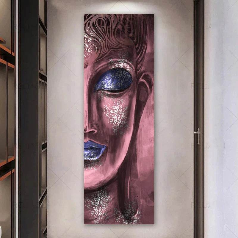 Tall Format Buddha Poster Wall Art Fine Art Canvas Prints Inspirational Pictures For Entrance Hall Living Room Spa Home Office Art Decor