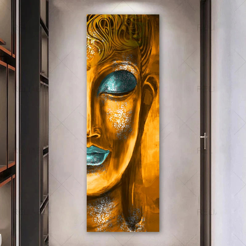 Tall Format Buddha Poster Wall Art Fine Art Canvas Prints Inspirational Pictures For Entrance Hall Living Room Spa Home Office Art Decor