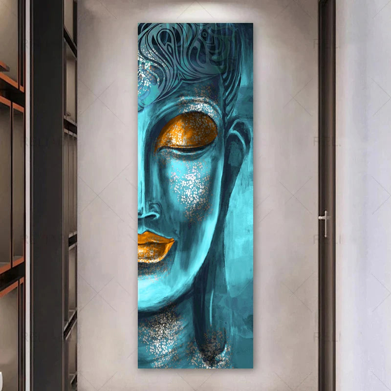 Tall Format Buddha Poster Wall Art Fine Art Canvas Prints Inspirational Pictures For Entrance Hall Living Room Spa Home Office Art Decor