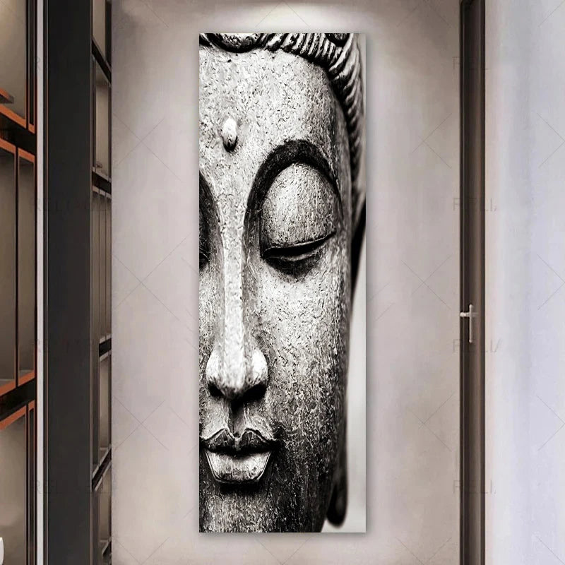 Tall Format Buddha Poster Wall Art Fine Art Canvas Prints Inspirational Pictures For Entrance Hall Living Room Spa Home Office Art Decor
