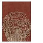 Terracotta Contours Abstract Minimalist Aesthetics Wall Art Fine Art Canvas Prints For Modern Apartment Living Room Foyer Home Office Decor