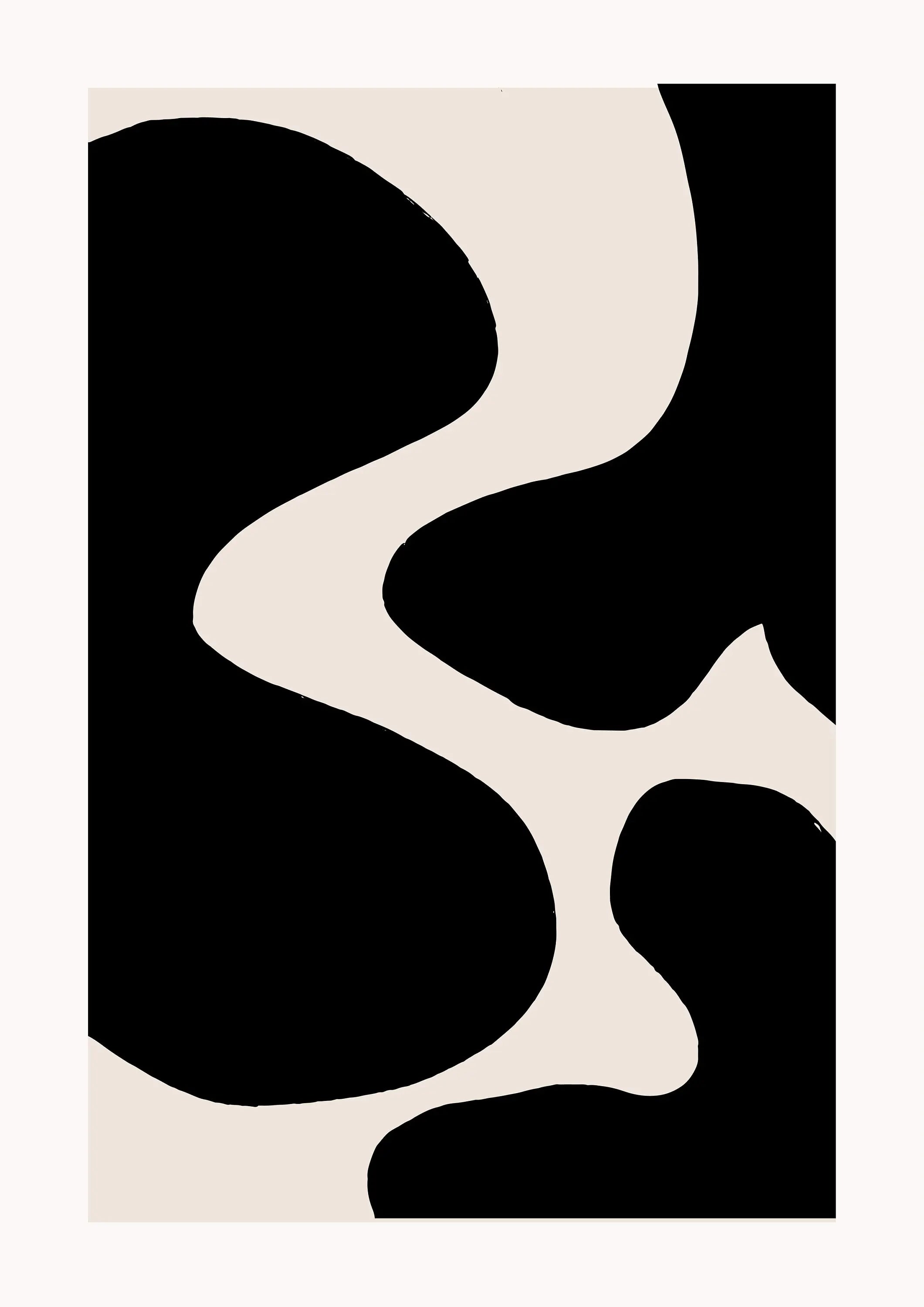 Thick Brush Flowing Lines Black Beige Abstract Wall Art Fine Art Canvas Prints Minimalist Artworks For Modern Apartment Living Room Home Office Decor