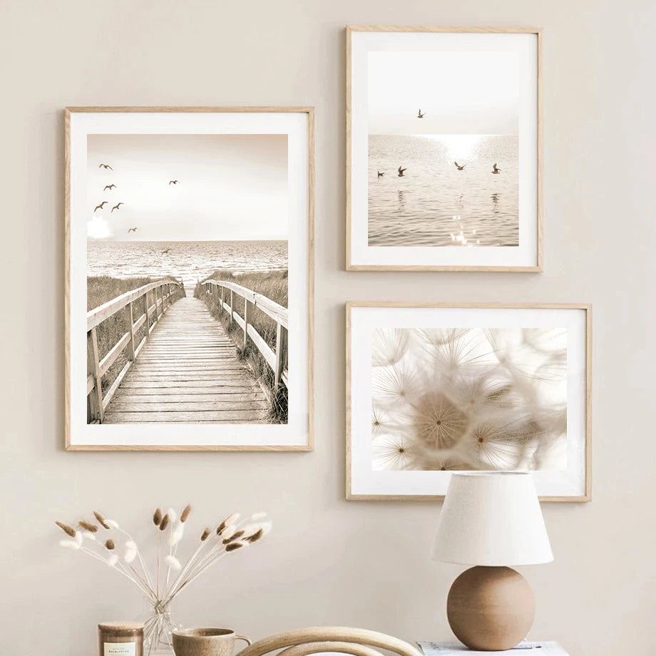 Tranquil Beach Landscape Gallery Wall Art Fine Art Canvas Prints Inspirational Pictures Of Calm For Living Room Bedroom Art Decor