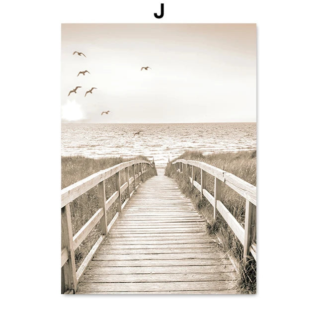 Tranquil Beach Landscape Gallery Wall Art Fine Art Canvas Prints Inspirational Pictures Of Calm For Living Room Bedroom Art Decor