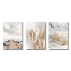 Tranquil Sea Grass Beach Seaside Landscape Wall Art Fine Art Canvas Prints Scandinavian Pictures Of Calm For Inspirational Living Room Decor
