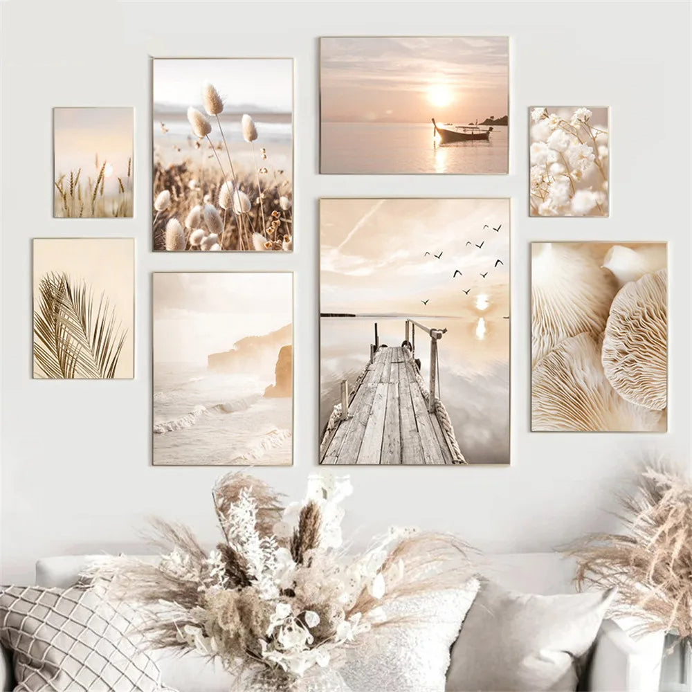 Tranquil Sunset Seascape Landscapes Wall Art Fine Art Canvas Prints Gallery Pictures For Living Room Bedroom Modern Nordic Pictures Of Calm 2025