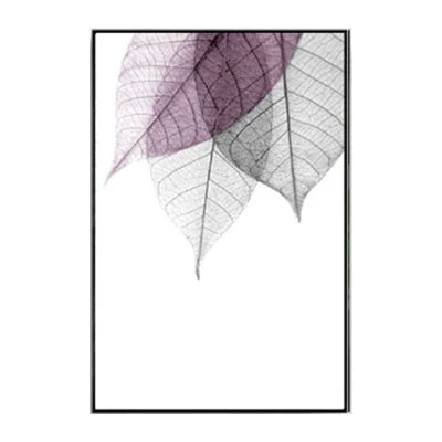 Translucent Leaves Wall Art Fine Art Canvas Prints Minimalist Abstract Botanical Pictures For Living Room Dining Room Bedroom Art Decor