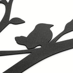 Tree Of Life Iron Art Wall Art 3D Metal Sculptured Birds On Branches Wall Decoration For Living Room Dining Room Creative Contemporary Nordic Home Decor - Set of 3Pcs