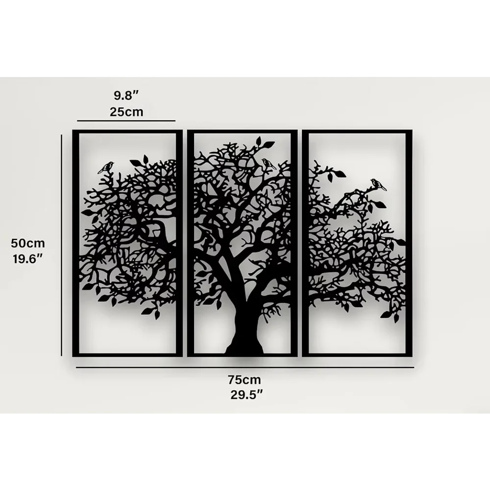 Tree Of Life Iron Wall Art 3d Metalwork Plaques Easy To Install Wall Decoration For Living Room Dining Room Created Nordic Home Decor