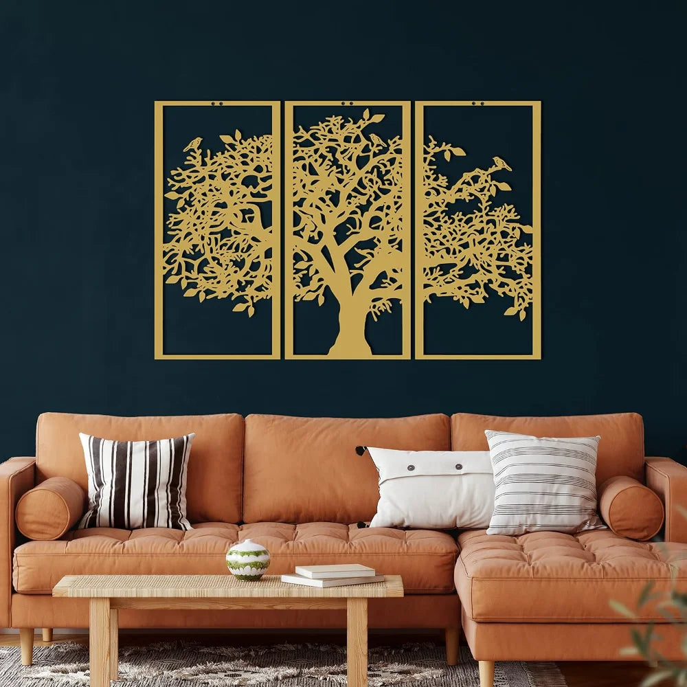 Tree Of Life Iron Wall Art 3d Metalwork Plaques Easy To Install Wall Decoration For Living Room Dining Room Created Nordic Home Decor