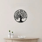 Tree Of Life Silhouette Black Metal Wall Plaque 3d Iron Crafted Wall Decoration For Living Room Dining Room Creative Nordic Home Decor