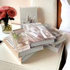 Trendy Chic Faux Books – Decorative Book Storage Boxes with Stylish Covers for Coffee Table Scandinavian Style Contemporary Home Décor