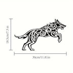 Unique Viking Wolf 3d Iron Crafted Black Metal Wall Art Creative Wall Hanging Decoration For Living Room Bedroom Dining Room Nordic Home Decor