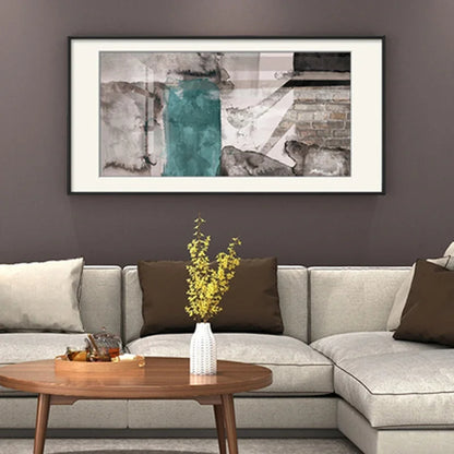 Urban Abstract Grey Green Big Sizes Wall Art Fine Art Canvas Print Picture For City Apartment Living Room Dining Room Home & Office Decor