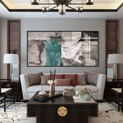 Urban Abstract Grey Green Big Sizes Wall Art Fine Art Canvas Print Picture For City Apartment Living Room Dining Room Home & Office Decor