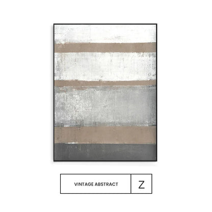 Vintage Urban Abstract Wall Art Fine Art Canvas Prints Neutral Color Pictures For City Apartment Modern Loft Contemporary Interior Art Decor