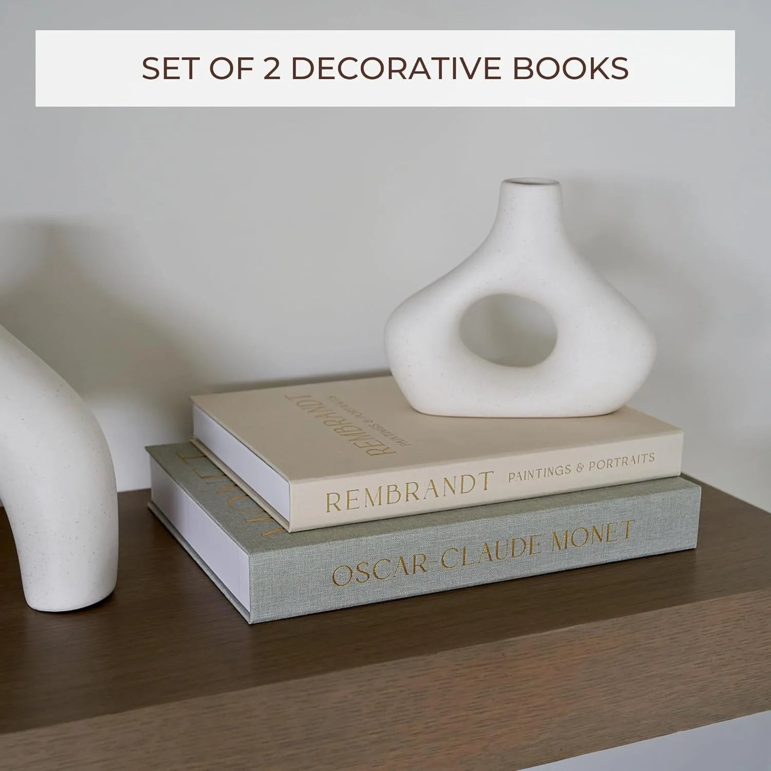 Vintage Art‑Inspired Faux Book Boxes – Decorative Storage Books with Textured Linen Covers Accessories for Modern Minimalist Home Décor