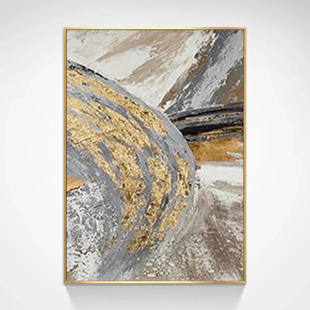 Vintage Golden Beige Abstract Wall Art Fine Art Canvas Prints Posters Pictures For Modern Living Room Bedroom Light Luxury Home Decor