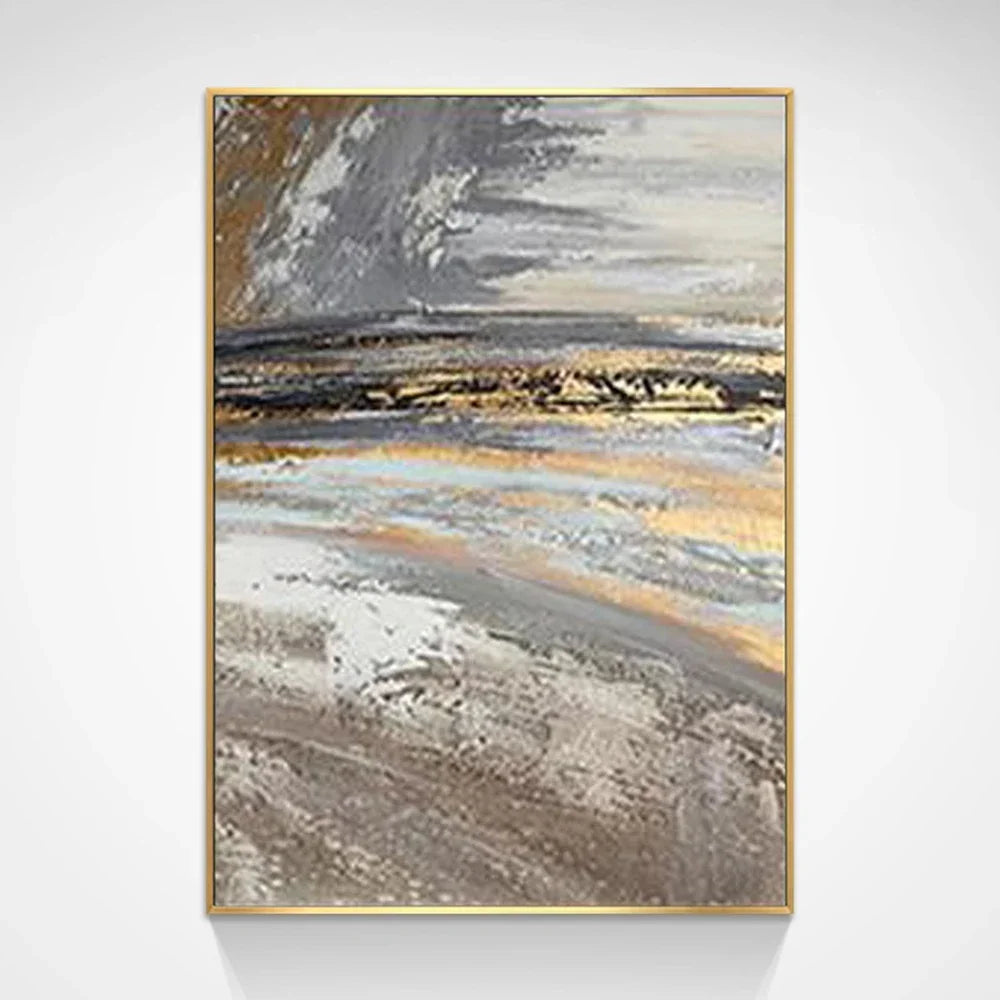 Vintage Golden Beige Abstract Wall Art Fine Art Canvas Prints Posters Pictures For Modern Living Room Bedroom Light Luxury Home Decor