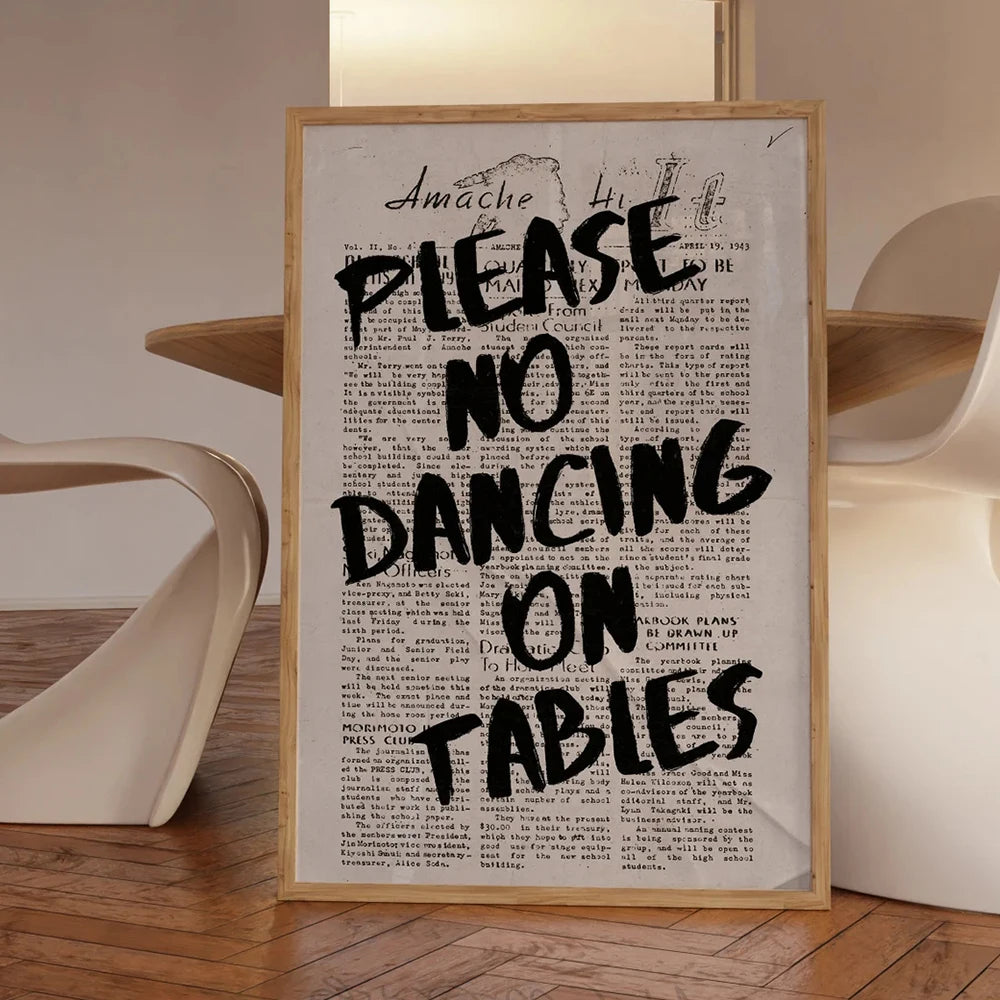 Vintage Newspaper Quotes Typographic Wall Art Fine Art Canvas Print Retro Pictures For Living Room Dining Room Cafe Diner Art Decor 2025