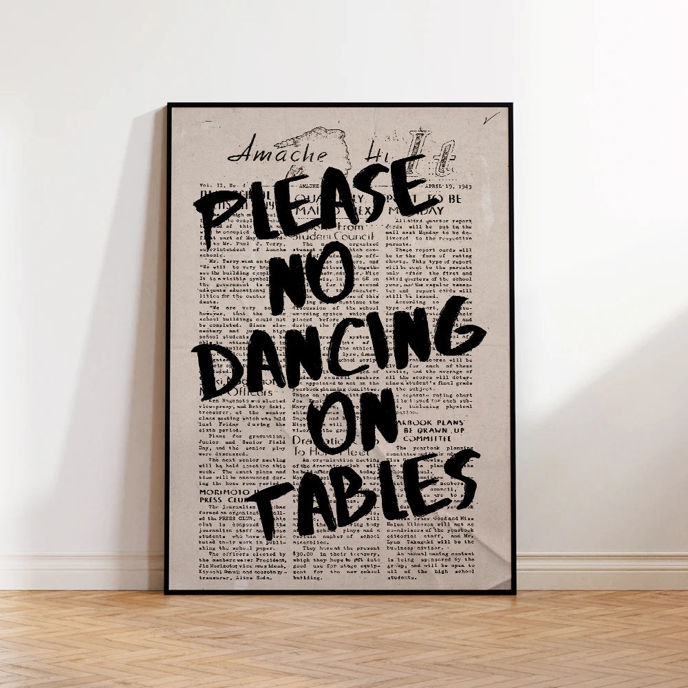 Vintage Newspaper Quotes Typographic Wall Art Fine Art Canvas Print Retro Pictures For Living Room Dining Room Cafe Diner Art Decor 2025 01