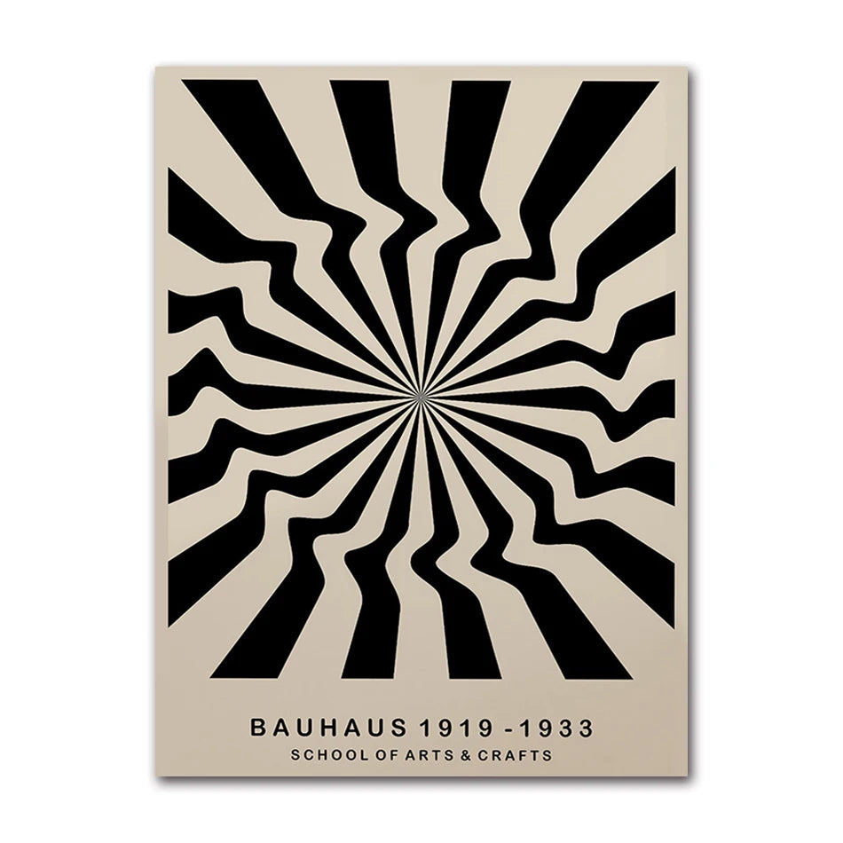 Vintage Retro Bauhaus Abstract Geometric Wall Art Fine Art Canvas Prints Black Beige Pictures For Living Room Dining Room Home Office Decor 2025 001