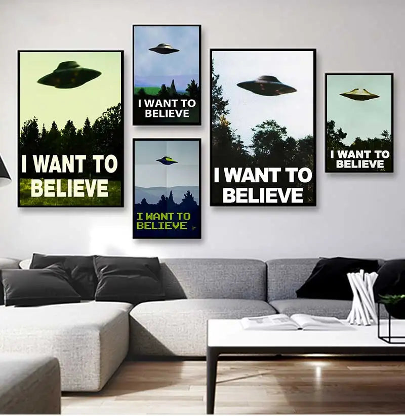 Vintage UFO Poster Wall Art Fine Art Canvas Prints Classic Retro Pictures For Living Room Dining Room Home Office Art Decor Movie Poster 2025