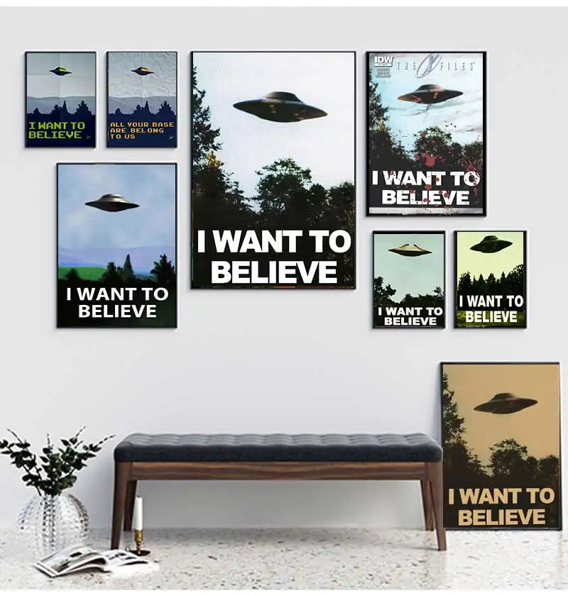 Vintage UFO Poster Wall Art Fine Art Canvas Prints Classic Retro Pictures For Living Room Dining Room Home Office Art Decor Movie Poster 2025