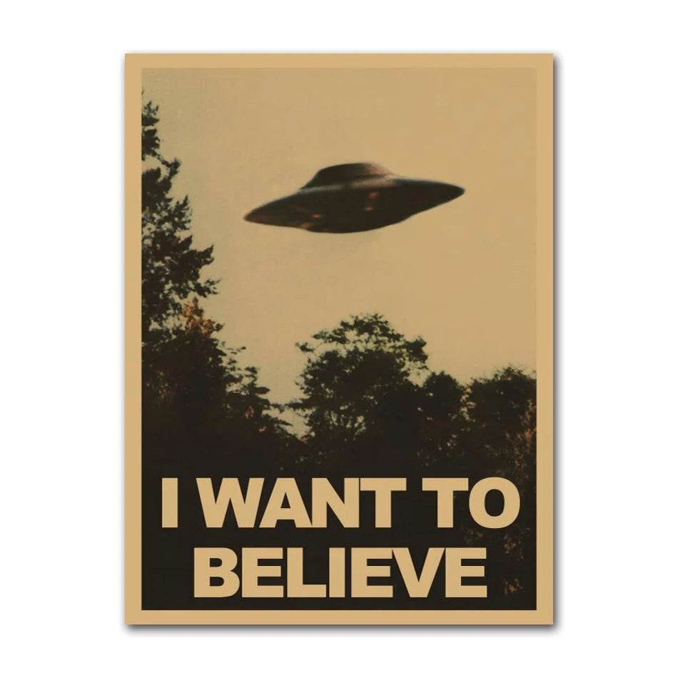 Vintage UFO Poster Wall Art Fine Art Canvas Prints Classic Retro Pictures For Living Room Dining Room Home Office Art Decor Movie Poster 2025