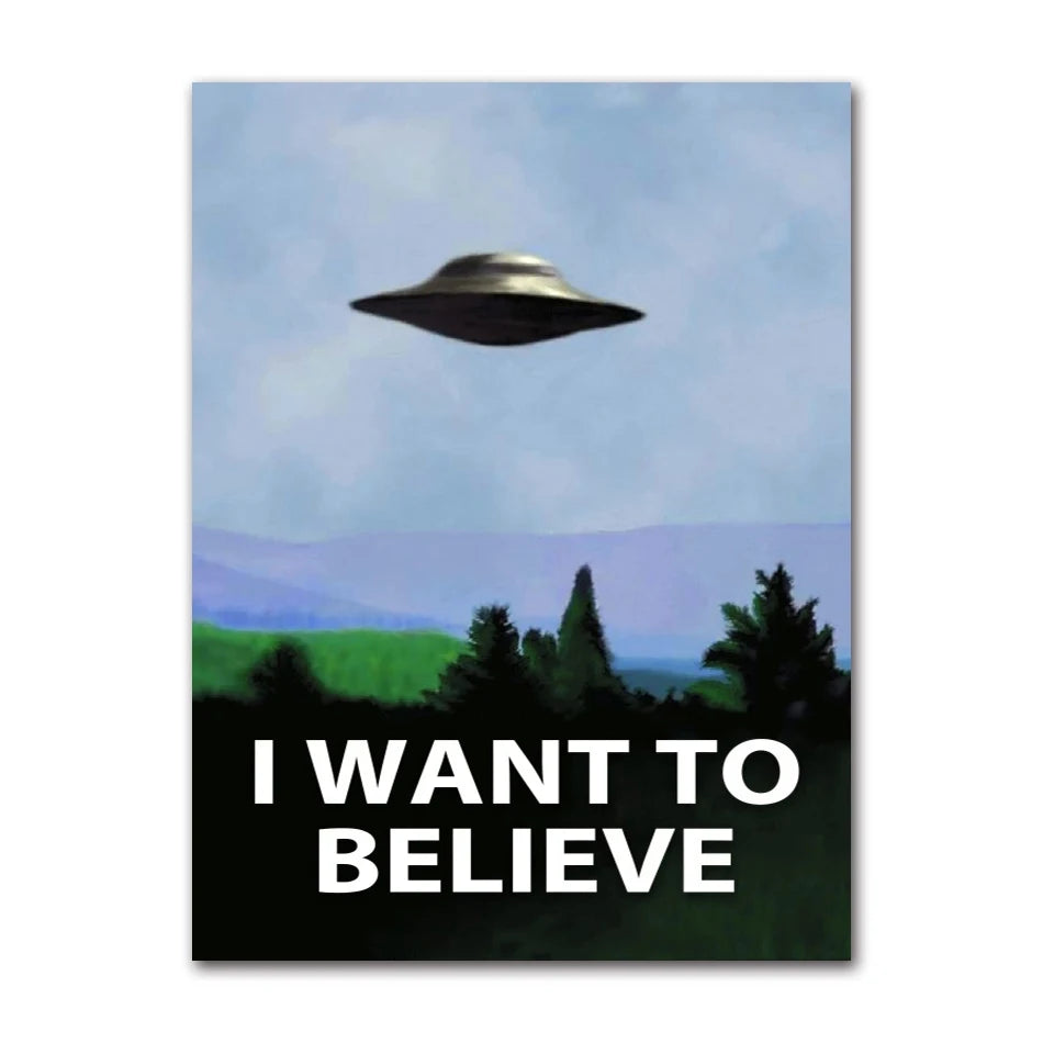 Vintage UFO Poster Wall Art Fine Art Canvas Prints Classic Retro Pictures For Living Room Dining Room Home Office Art Decor Movie Poster 2025