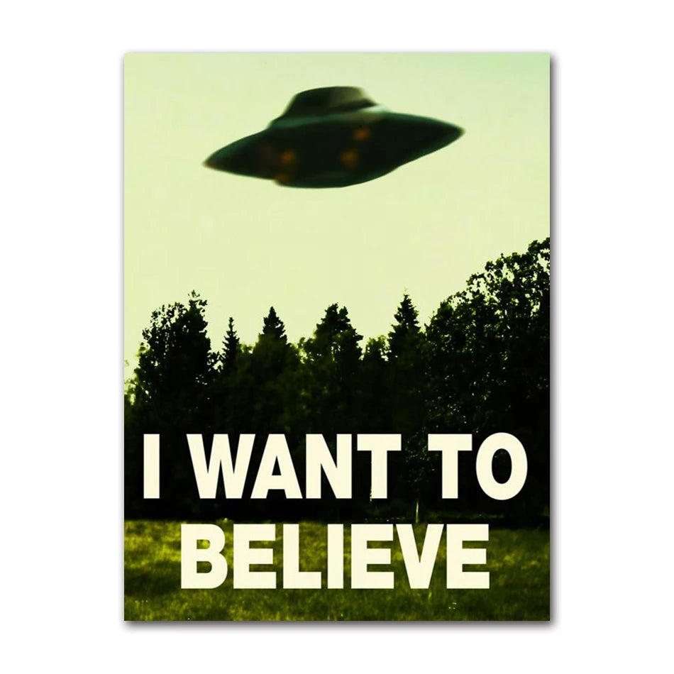 Vintage UFO Poster Wall Art Fine Art Canvas Prints Classic Retro Pictures For Living Room Dining Room Home Office Art Decor Movie Poster 2025