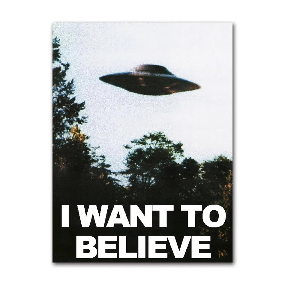 Vintage UFO Poster Wall Art Fine Art Canvas Prints Classic Retro Pictures For Living Room Dining Room Home Office Art Decor Movie Poster 2025