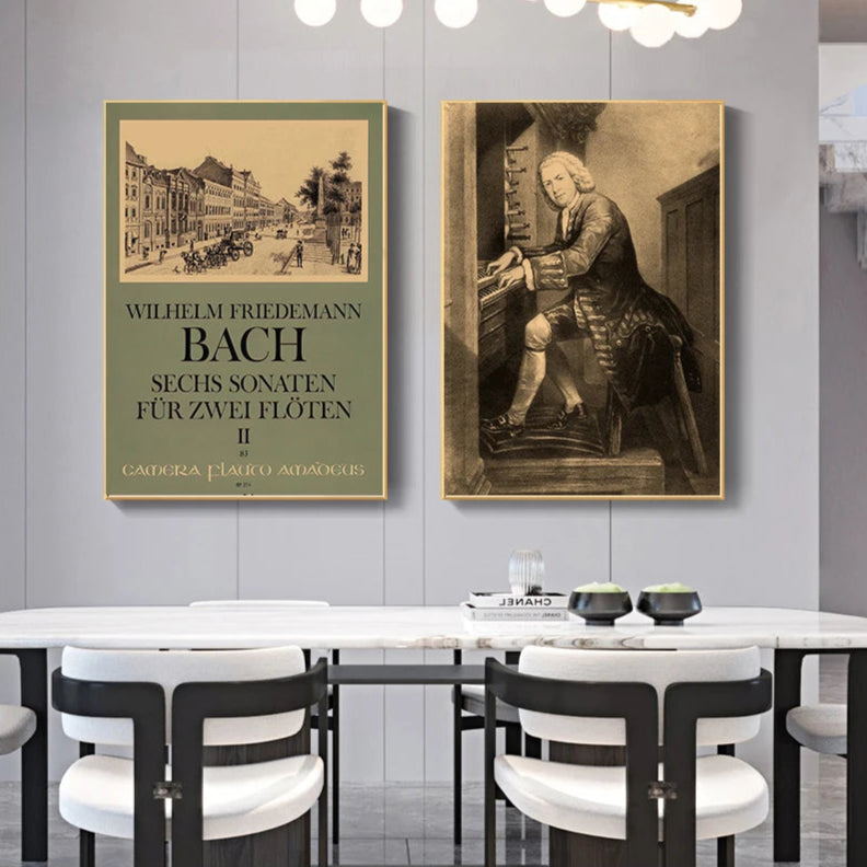 Vintage Vogue Retro Bach Music Art Posters Wall Art Fine Art Canvas Prints Pictures For Living Room Dining Room Inspirational Home Decor 2025 003