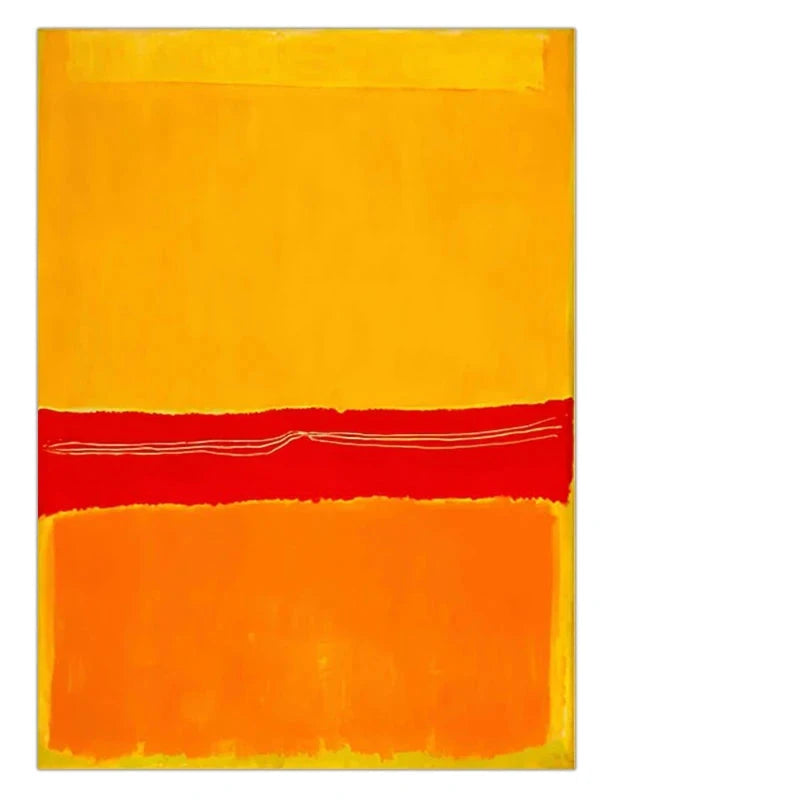 Vintage Yellow Orange Color Block Abstract Wall Art Fine Art Canvas Prints Pictures For Modern Loft Apartment Living Room Bedroom Foyer Art Decor