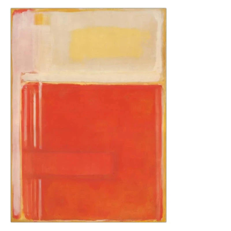 Vintage Yellow Orange Color Block Abstract Wall Art Fine Art Canvas Prints Pictures For Modern Loft Apartment Living Room Bedroom Foyer Art Decor