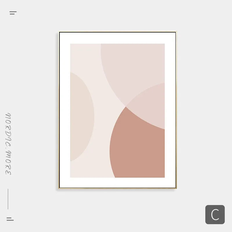 Warm Pink Beige Terracotta Layered Abstract Wall Art Fine Art Canvas Earthy Tones Picture For Modern Apartment Living Room Subtle Bedroom Art Decor