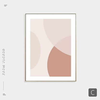Warm Pink Beige Terracotta Layered Abstract Wall Art Fine Art Canvas Earthy Tones Picture For Modern Apartment Living Room Subtle Bedroom Art Decor