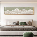 White Mountain Wide Format Abstract Wall Art Fine Art Canvas Prints For Bedroom Pictures For Above The Bed Art For Above The Sofa