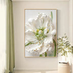 White Petal Flowers Abstract Wall Art Fine Art Canvas Prints Modern Floral Pictures For Living Room Bedroom Art For Modern Home Decor 2025