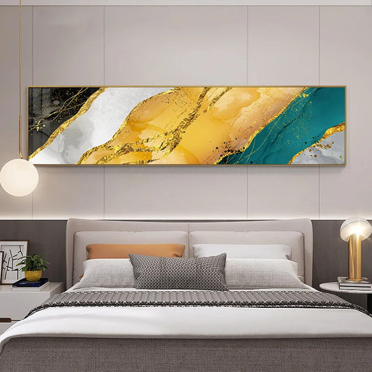 Abstract Flowing Lines Wide Format Nordic Wall Art Fine Art Canvas Prints Picture For Living Room Above The Sofa Bedroom Decor Picture Above The Bed